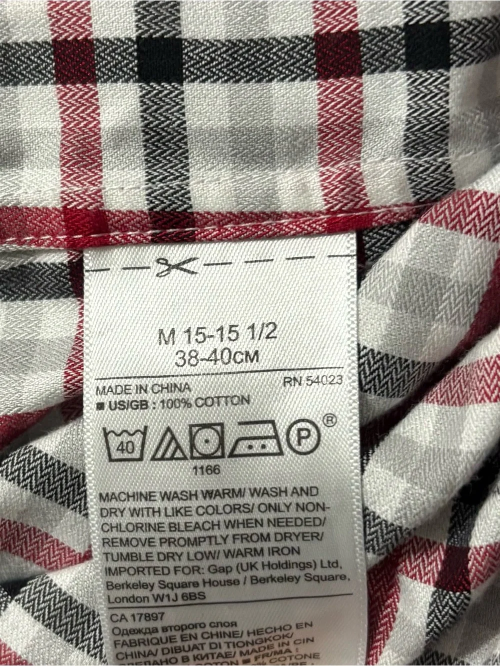 Banana Republic Non-Iron Grant Fit Plaid Button Down Shirt Men's M Cotton NWOT